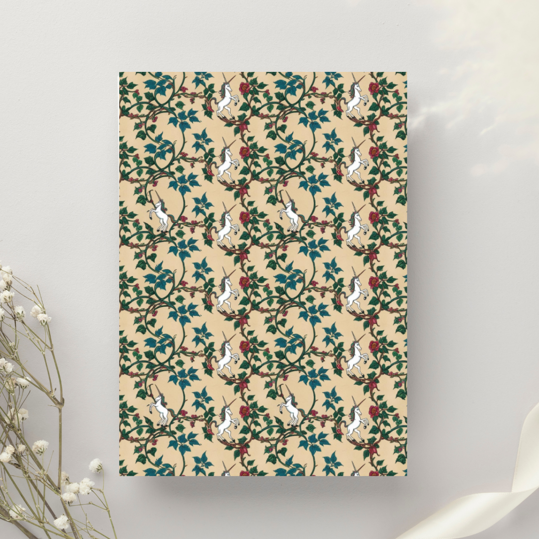 Unicorns and Primroses Medieval Canvas Print - Defenders' Mercantile