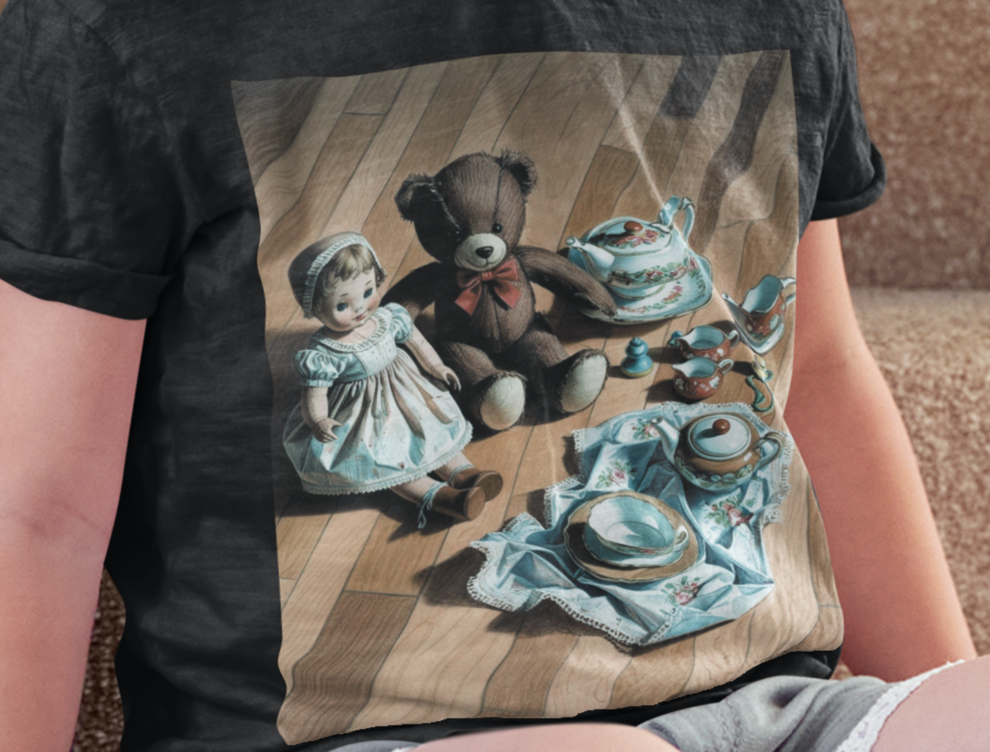 Toddler Tee - Tea Time With Teddy - Defenders' Mercantile