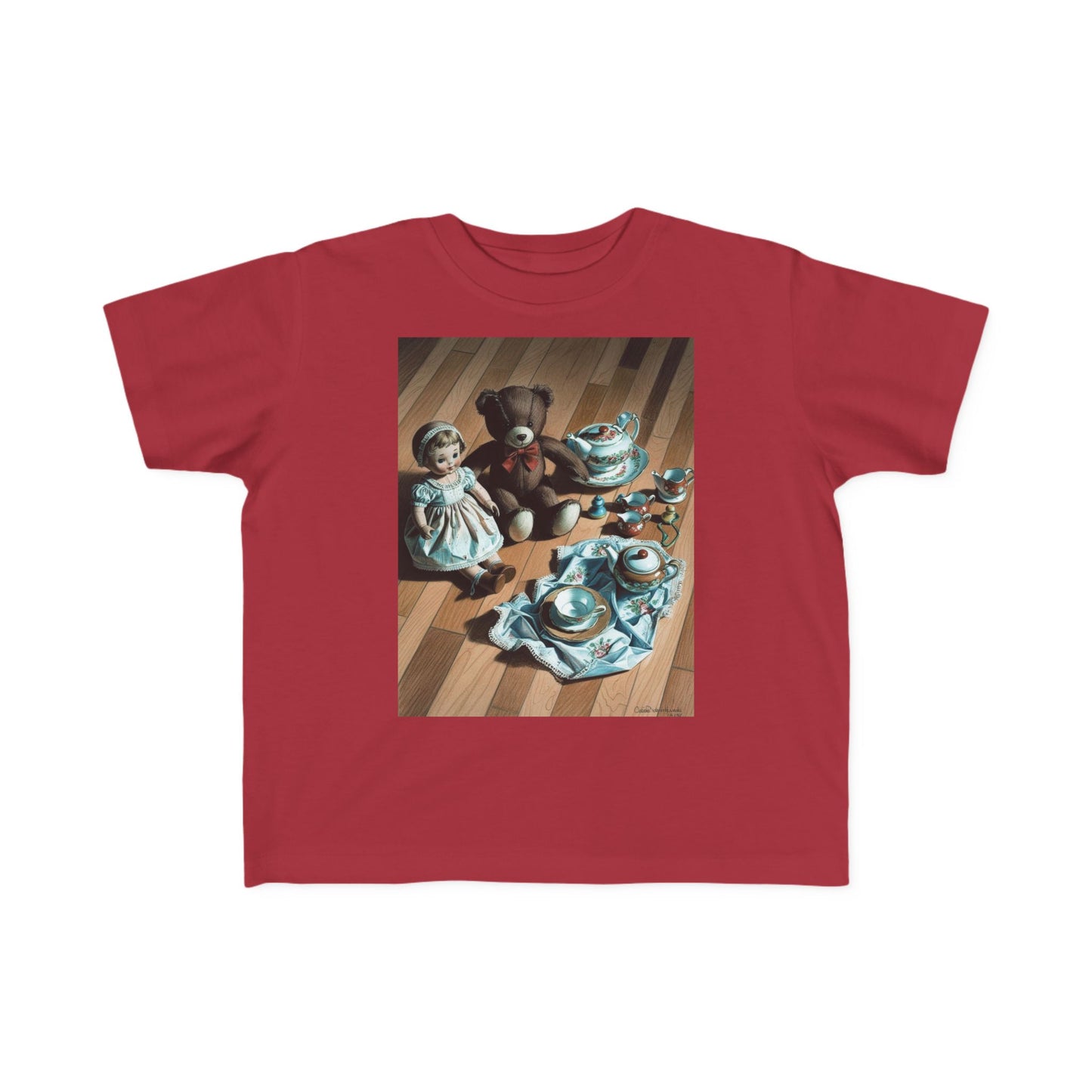 Toddler Tee - Tea Time With Teddy - Defenders' Mercantile