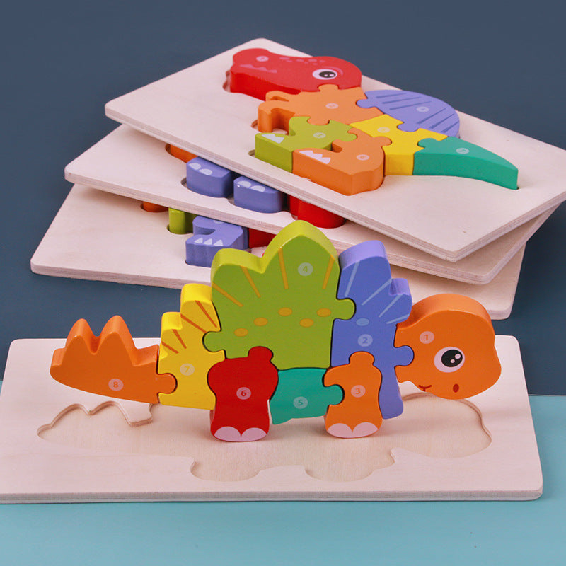 Wooden Three-dimensional Dinosaur Puzzle - Defenders' Mercantile