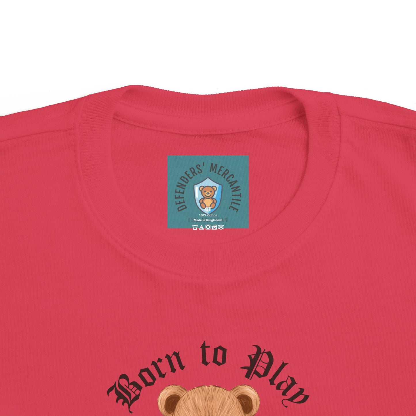 Toddler Tee - Born to Play, Built for Snuggles - Defenders' Mercantile