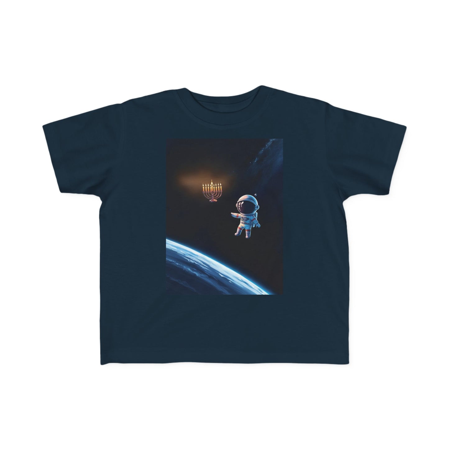 Toddler Tee - Chanukah in Space Fine Jersey Tee - Defenders' Mercantile