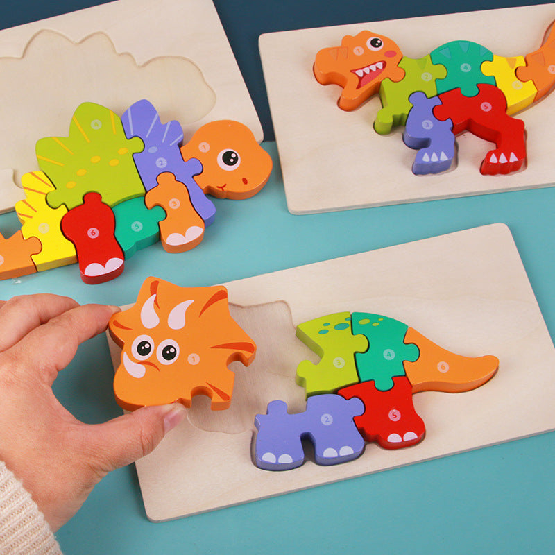 Wooden Three-dimensional Dinosaur Puzzle - Defenders' Mercantile