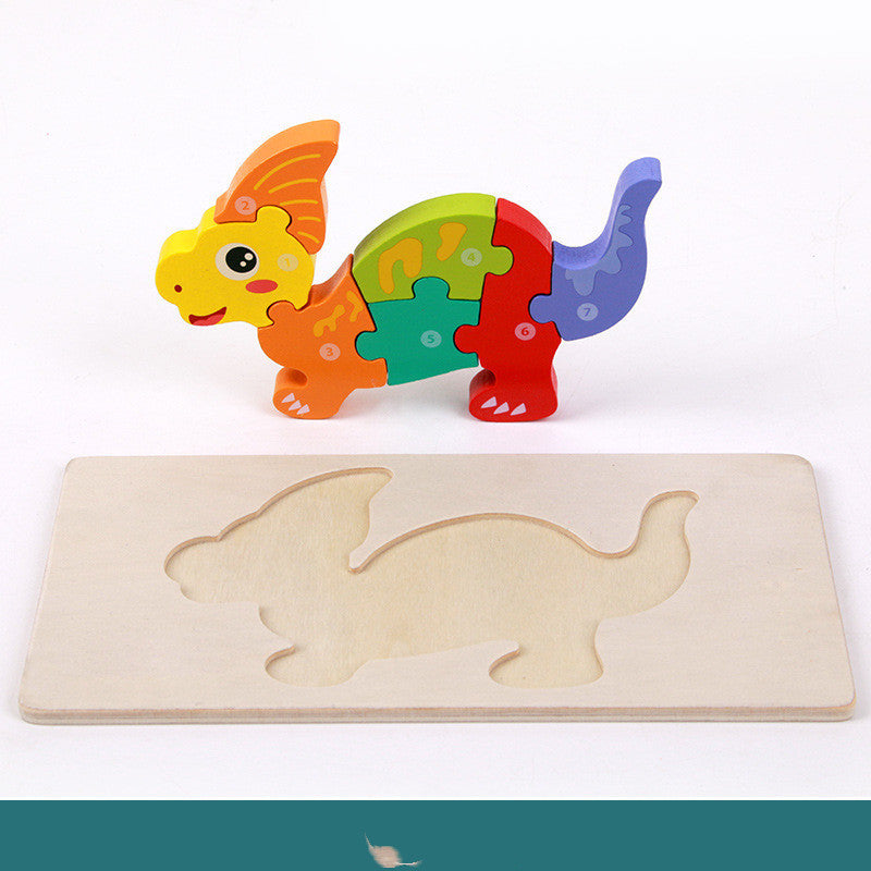 Wooden Three-dimensional Dinosaur Puzzle - Defenders' Mercantile