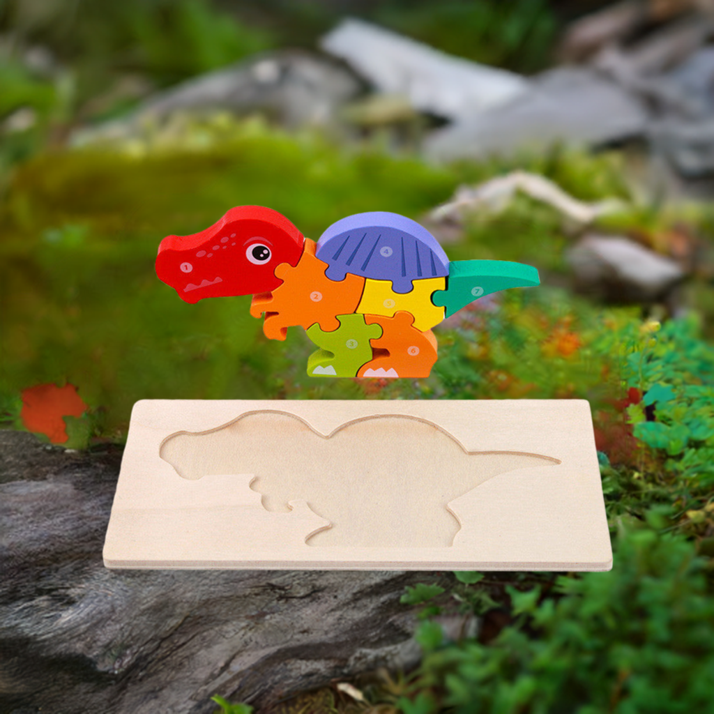 Wooden Three-dimensional Dinosaur Puzzle - Defenders' Mercantile